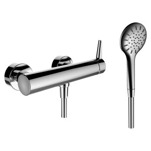 Pure mitigeur de douche mural avec garniture de douche chromé - LAUFEN HF901750100600 