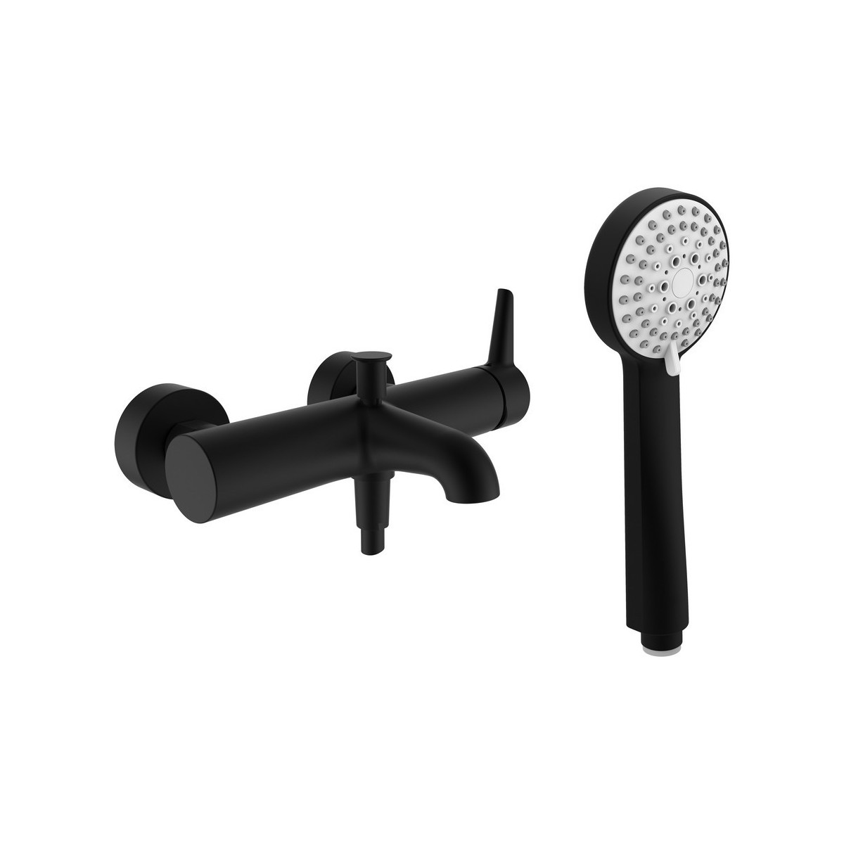 Pure mitigeur de bain mural à levier unique avec inverseur pvd titane noir mat - LAUFEN HF901760428600 