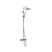 Ensemble de robinet thermostatique mural 3 voies pour baignoire et douche Over-wall Graphite  - TRES 19031202GR 