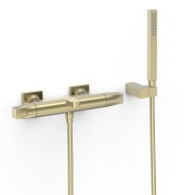 Robinet thermostatique mural pour baignoire et douche Over-wall Cava doré  - TRES 19017459CA 