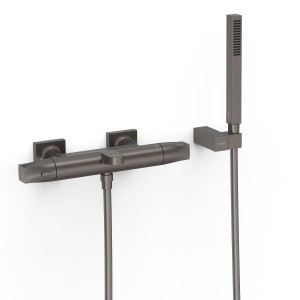 Robinet thermostatique mural pour baignoire et douche Over-wall Graphite  - TRES 19017459GR 