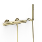 Robinet thermostatique mural pour baignoire et douche Over-wall Cava doré  - TRES 19017499CA 