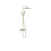 Ensemble de robinet thermostatique mural 2 voies pour douche Over-wall Cava doré  - TRES 19039307CA 