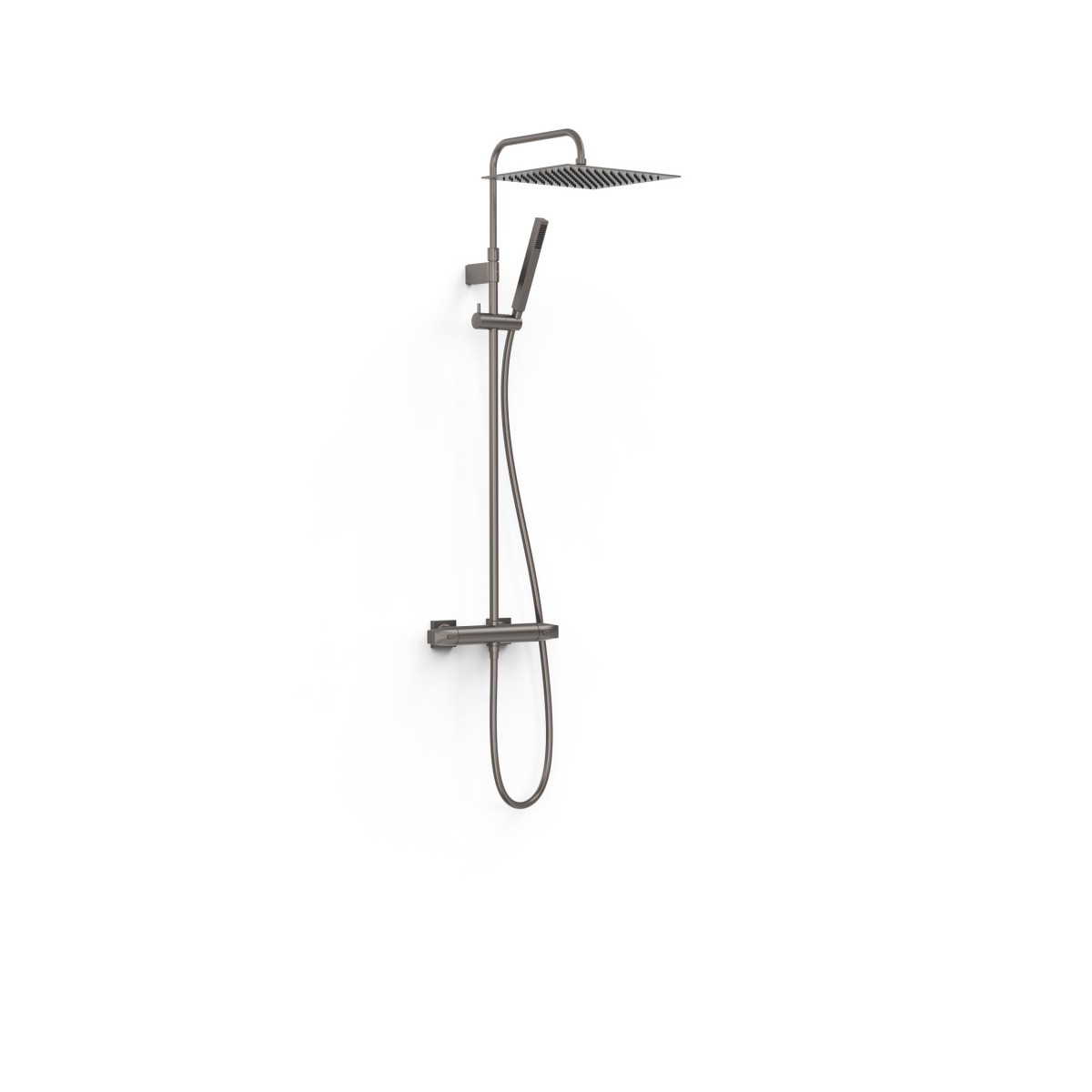 Ensemble de robinet thermostatique mural 2 voies pour douche Over-wall Graphite  - TRES 19039307GR 