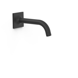 Bec mural fixe avec arrivée d'eau murale réglable en profondeur Noir mat - TRES 22118101NM 