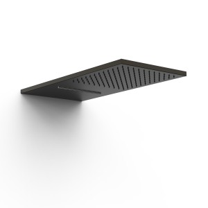 Pommeau de douche mural 2 fonctions (pluie/cascade) Noir bronze - TRES 29990301KMB 