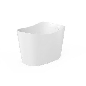 Ohtake baignoire îlot en stonex avec vidage clic-clac et siphon blanc - ROCA A248722000 