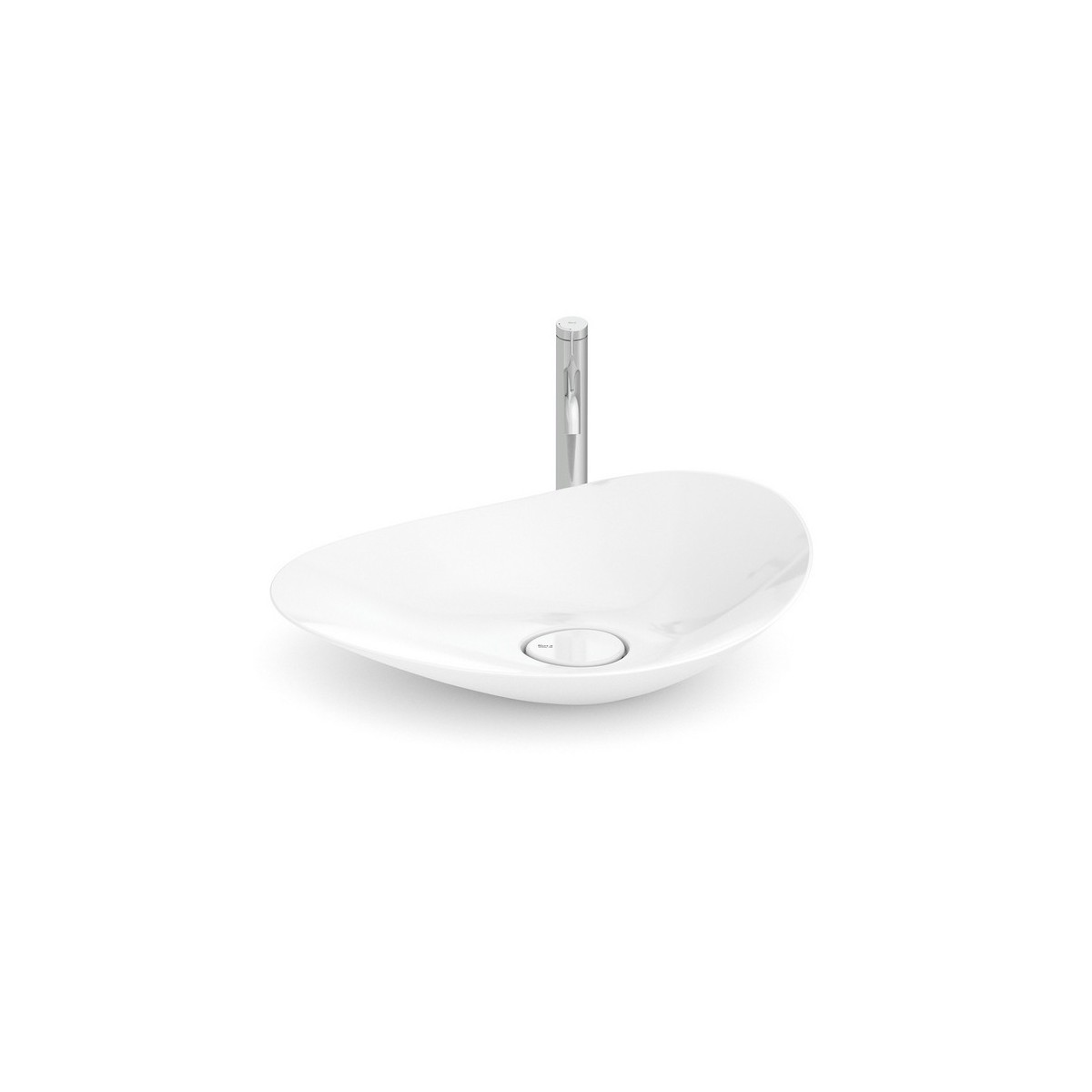 Ohtake vasque à poser en fineceramic 623 x 385 mm blanc brillant - ROCA A327A1P000 