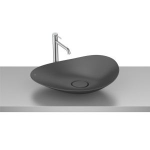 Ohtake vasque à poser en fineceramic 623 x 385 mm noir mat - ROCA A327A1P080 
