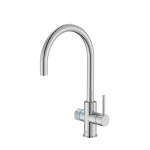 Aquafy mit évier bec tube incurvé à double sortie chromé, cartouche filtration - ROCA A5A8B3GC00 