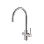 Aquafy mit évier bec tube incurvé à double sortie, cartouche filtration acier - ROCA A5A8B3GSM0 