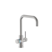 Aquafy mitigeur évier à bec tube à double sortie acier inox - ROCA A5A8C3GSM0 