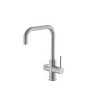 Aquafy mitigeur évier à bec tube à double sortie acier inox - ROCA A5A8C3GSM0 
