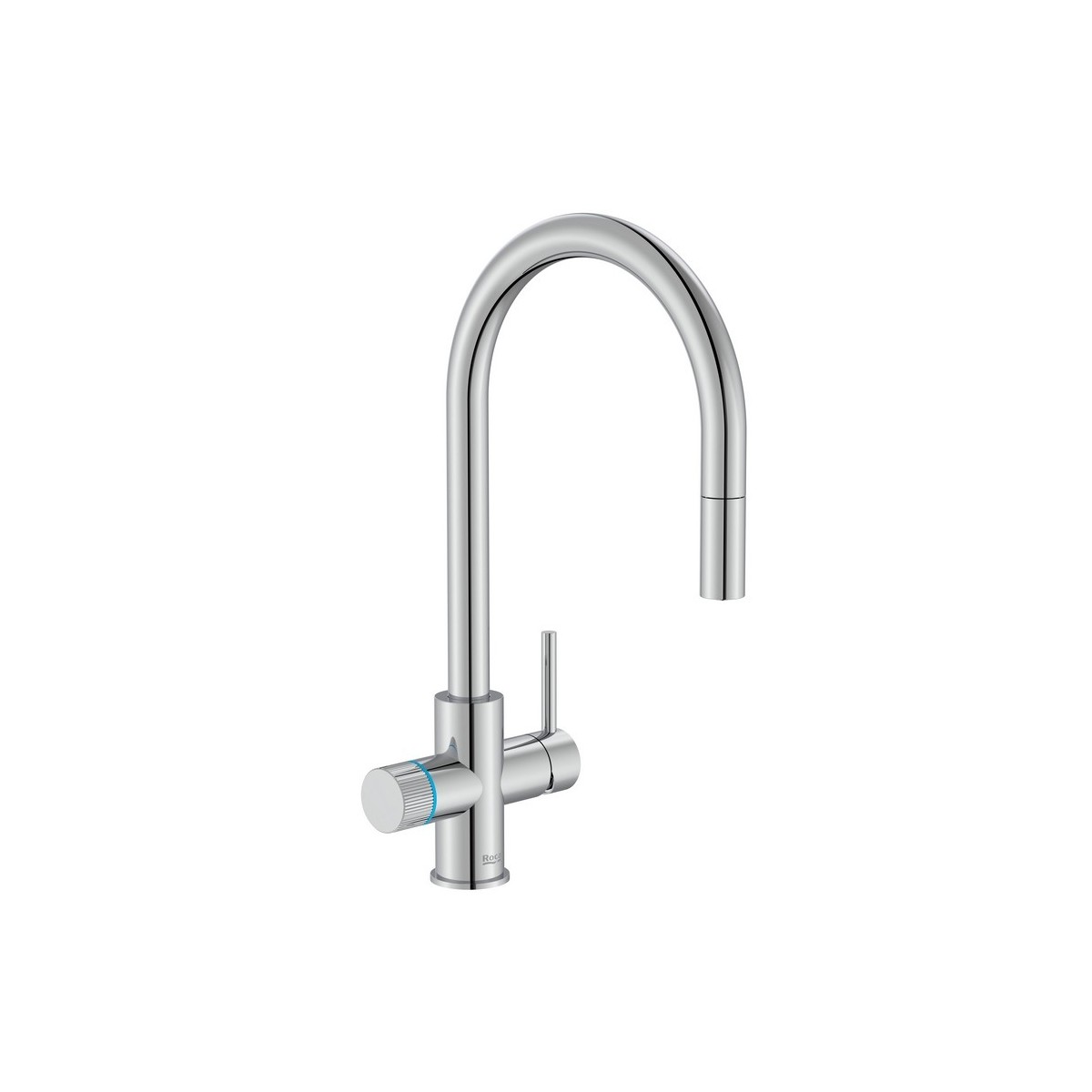 Aquafy mitigeur évier à bec tube à double sortie chromé - ROCA A5A8D3GC00 