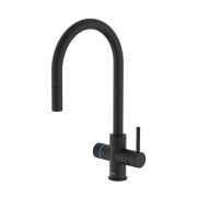 Aquafy mitigeur évier à bec tube à double sortie noir mat - ROCA A5A8D3GNB0 