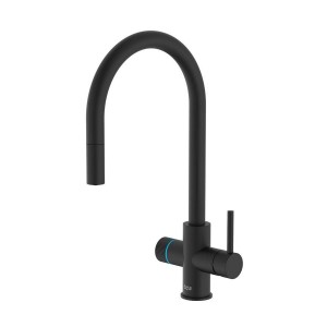 Aquafy mitigeur évier à bec tube à double sortie noir mat - ROCA A5A8D3GNB0 