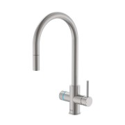 Aquafy mitigeur évier à bec tube à double sortie acier inox - ROCA A5A8D3GSM0 