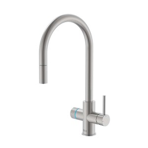 Aquafy mitigeur évier à bec tube à double sortie acier inox - ROCA A5A8D3GSM0 