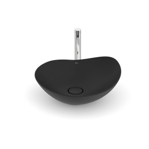 Ohtake vasque à poser en fineceramic 467 x 405 mm noir mat - ROCA A327A1N080 