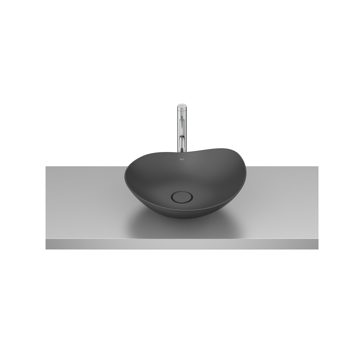 Ohtake vasque à poser en fineceramic 467 x 405 mm noir mat - ROCA A327A1N080 
