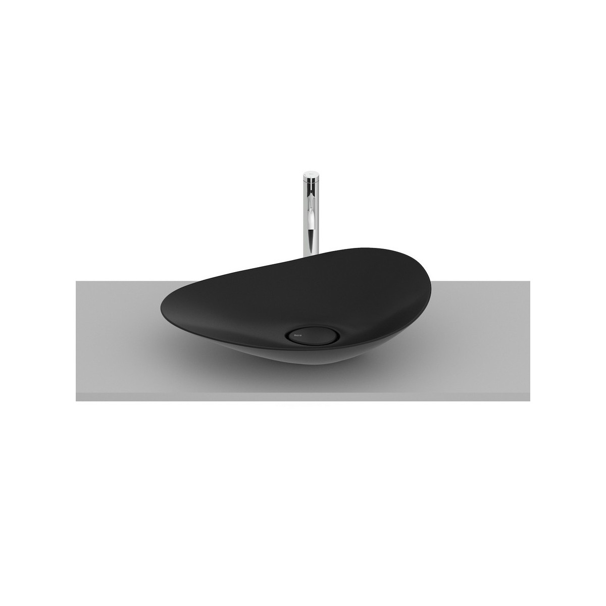 Ohtake vasque à poser en fineceramic 623 x 385 mm noir mat - ROCA A327A1P080 