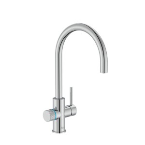Aquafy mit évier bec tube incurvé à double sortie chromé, cartouche filtration - ROCA A5A8B3GC00 