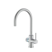 Aquafy mit évier bec tube incurvé à double sortie chromé, cartouche filtration - ROCA A5A8B3GC00 
