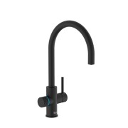 Aquafy mit évier bec tube incurvé à double sortie, cartouche filtration noir mat - ROCA A5A8B3GNB0 