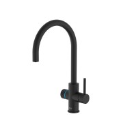 Aquafy mit évier bec tube incurvé à double sortie, cartouche filtration noir mat - ROCA A5A8B3GNB0 