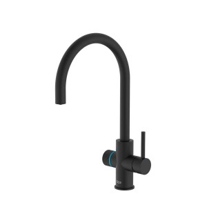Aquafy mit évier bec tube incurvé à double sortie, cartouche filtration noir mat - ROCA A5A8B3GNB0 