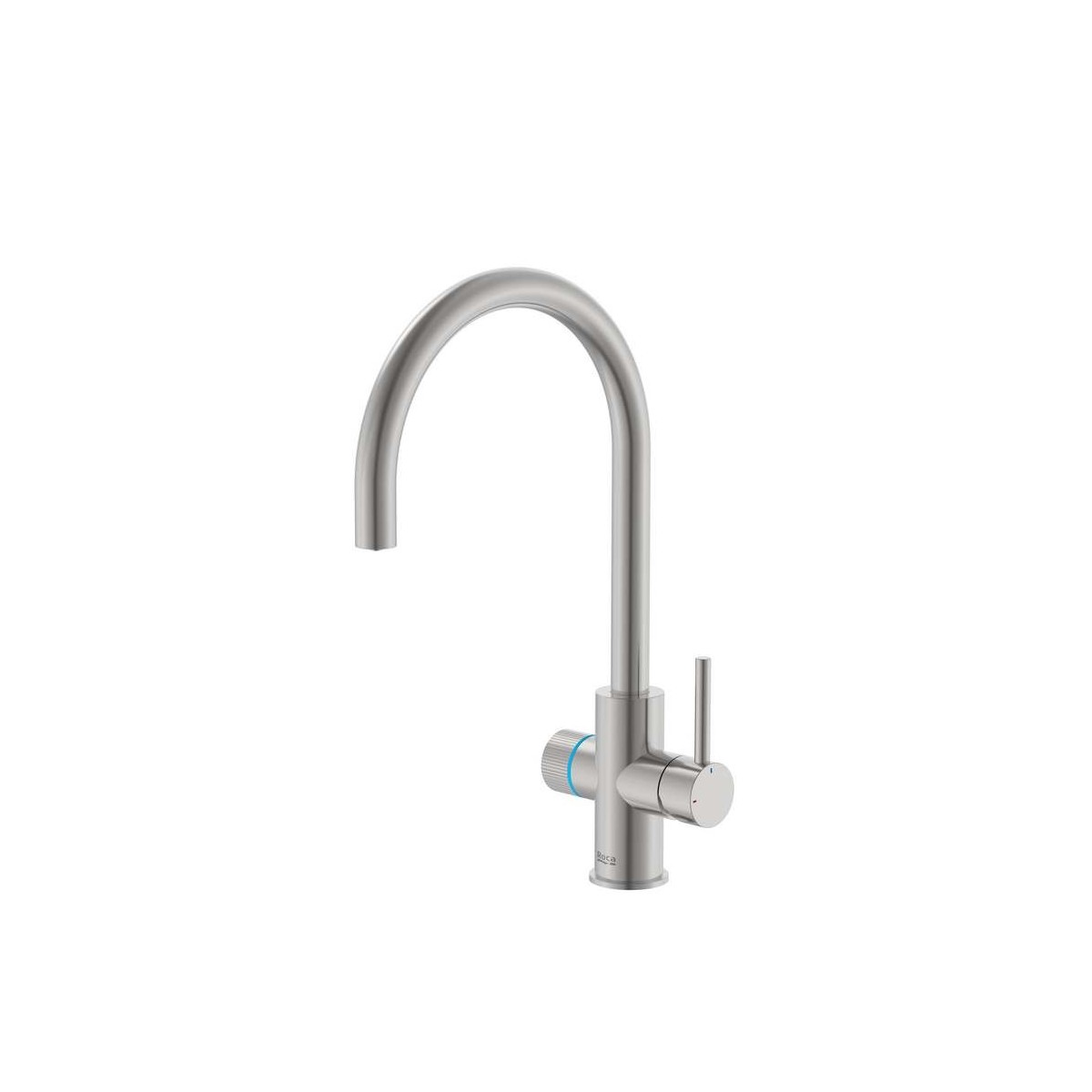 Aquafy mit évier bec tube incurvé à double sortie, cartouche filtration acier - ROCA A5A8B3GSM0 