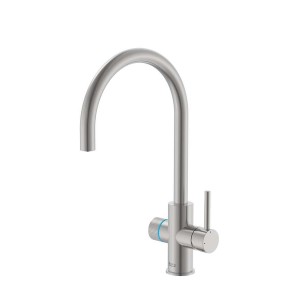 Aquafy mit évier bec tube incurvé à double sortie, cartouche filtration acier - ROCA A5A8B3GSM0 