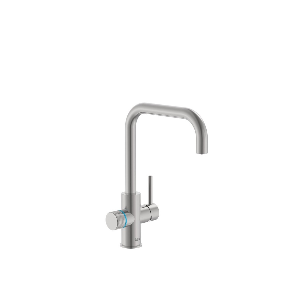 Aquafy mitigeur évier à bec tube à double sortie acier inox - ROCA A5A8C3GSM0 