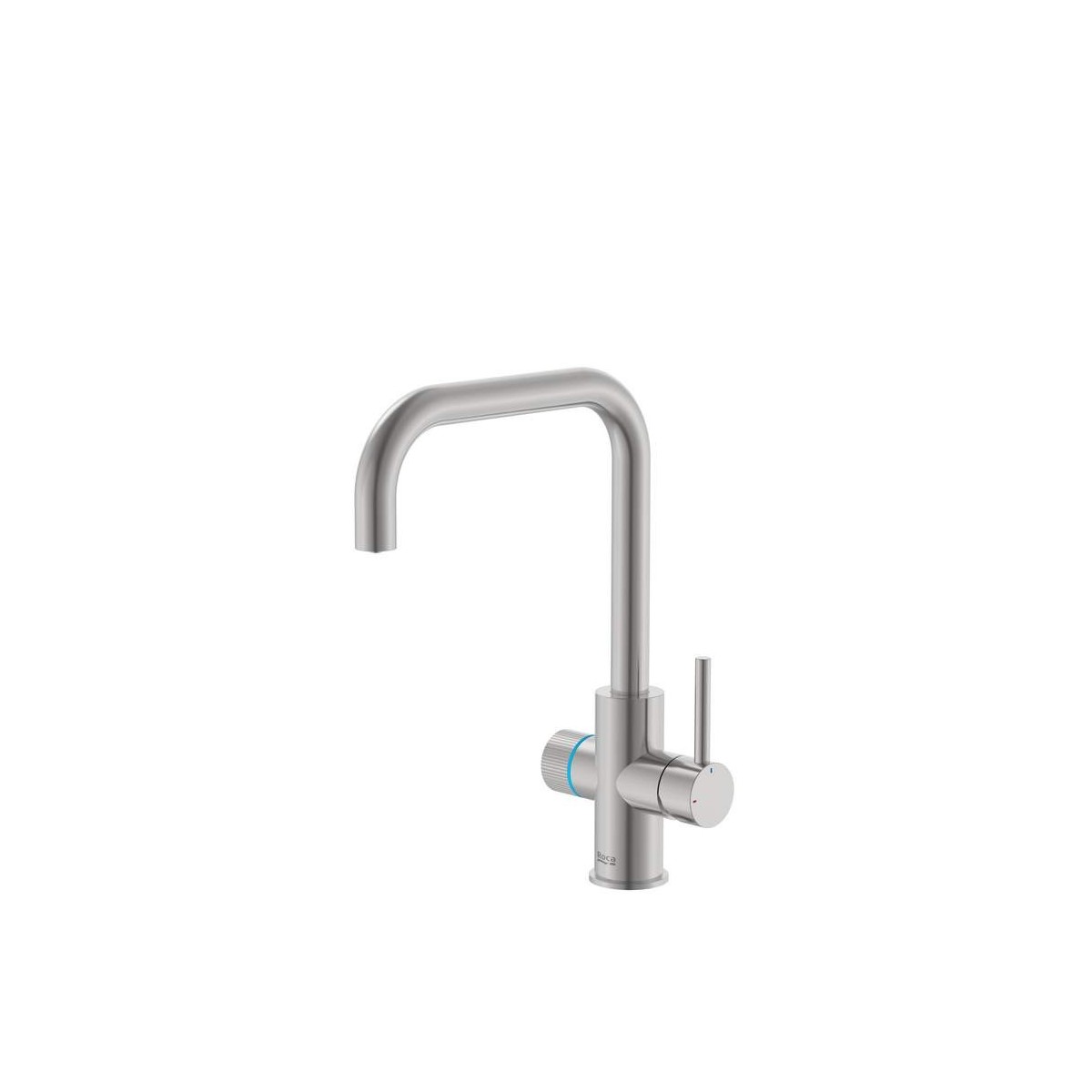 Aquafy mitigeur évier à bec tube à double sortie acier inox - ROCA A5A8C3GSM0 