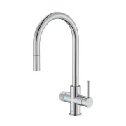 Aquafy mitigeur évier à bec tube à double sortie chromé - ROCA A5A8D3GC00 