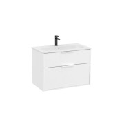 Optica unik 2 tiroirs et lavabo porcelaine 800 mm blanc mat - ROCA A852453509 