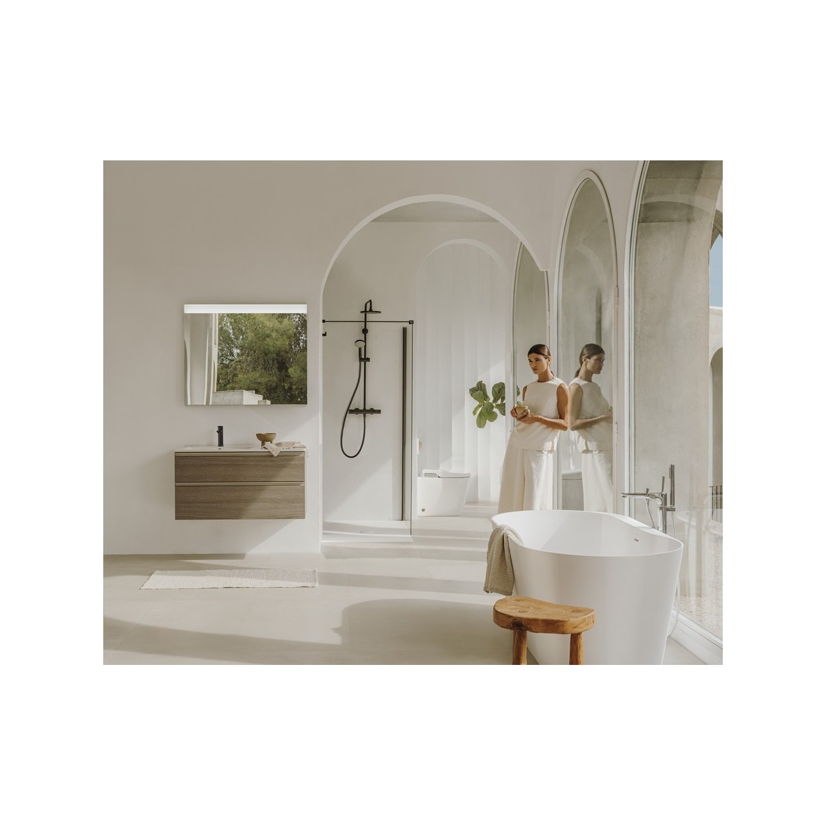 Raina baignoire îlot en stonex avec trop plein 160x80 blc - ROCA A248466000 