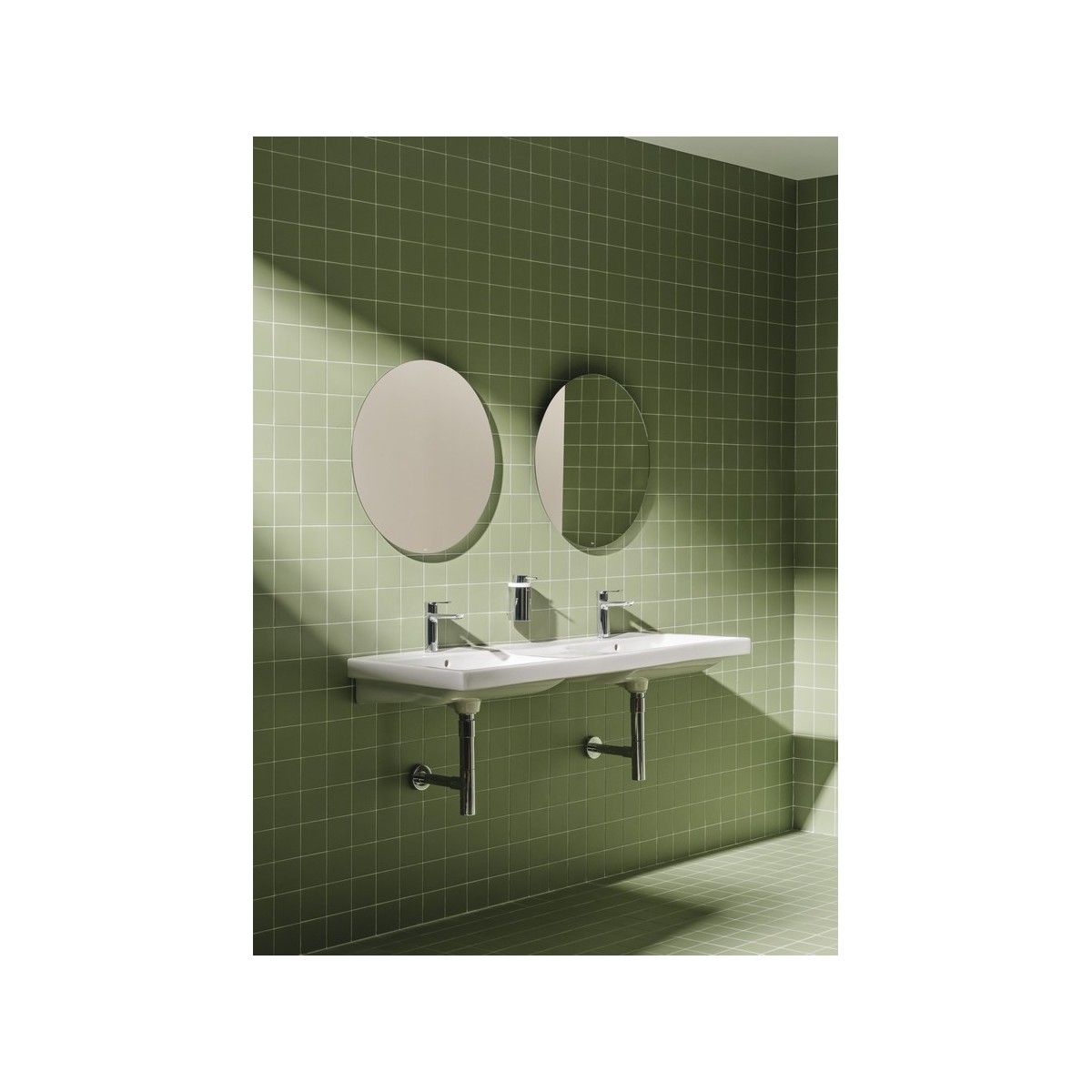 The gap lavabo mural double avec jeu de fixations 1400x460x60 - ROCA A3270MU000 