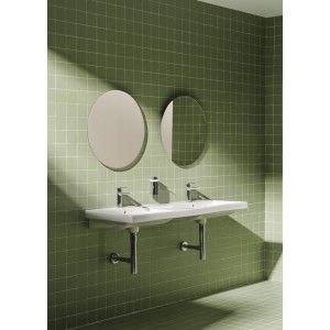 The gap lavabo mural double avec jeu de fixations 1400x460x60 - ROCA A3270MU000 