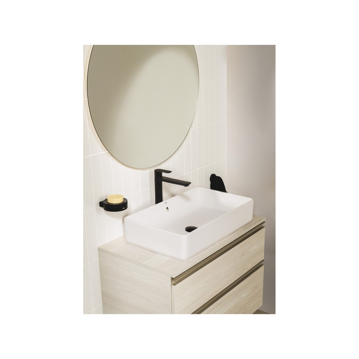 The gap square vasque à poser non percée 600x370x130 cm blanc - ROCA A3270Y2000 