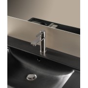 Ona lavabo mural centré avec jeu de fixations 800x460 mm h 80 mm noir mat - ROCA A32768H080 