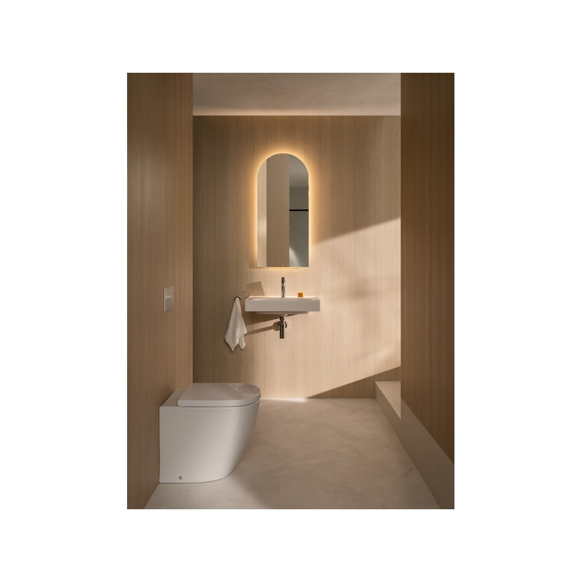 Meridian lavabo mural en fineceramic® blanc brillant 550x460mm - ROCA A327741000 