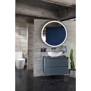 Ohtake vasque à poser en fineceramic sans trop plein 540x375x185 mm blanc mat - ROCA A327A13620 