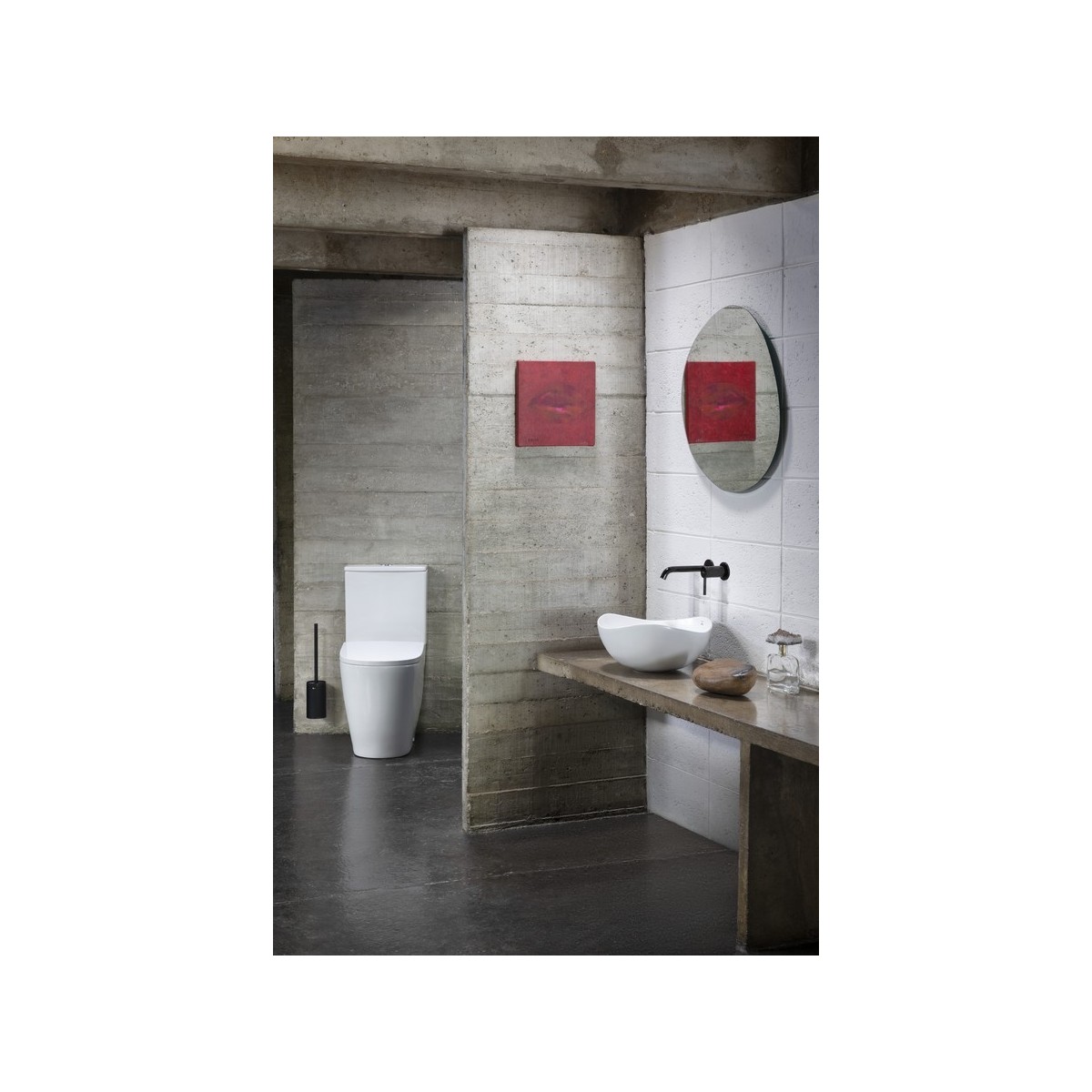 Ohtake vasque à poser en fineceramic sans trop plein ø375 x175 mm blanc mat - ROCA A327A15620 