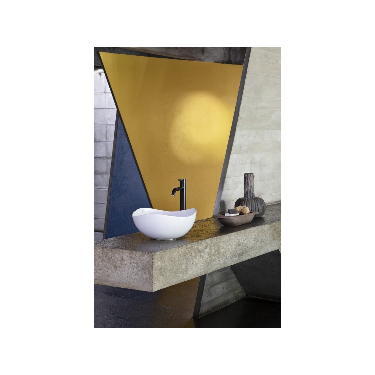 Ohtake vasque à poser en fineceramic sans trop plein ø375 x175 mm blanc café - ROCA A327A15660 