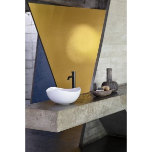 Ohtake vasque à poser en fineceramic sans trop plein ø375 x175 mm blanc café - ROCA A327A15660 