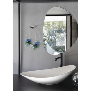 Ohtake vasque à poser en fineceramic 623 x 385 mm blanc brillant - ROCA A327A1P000 