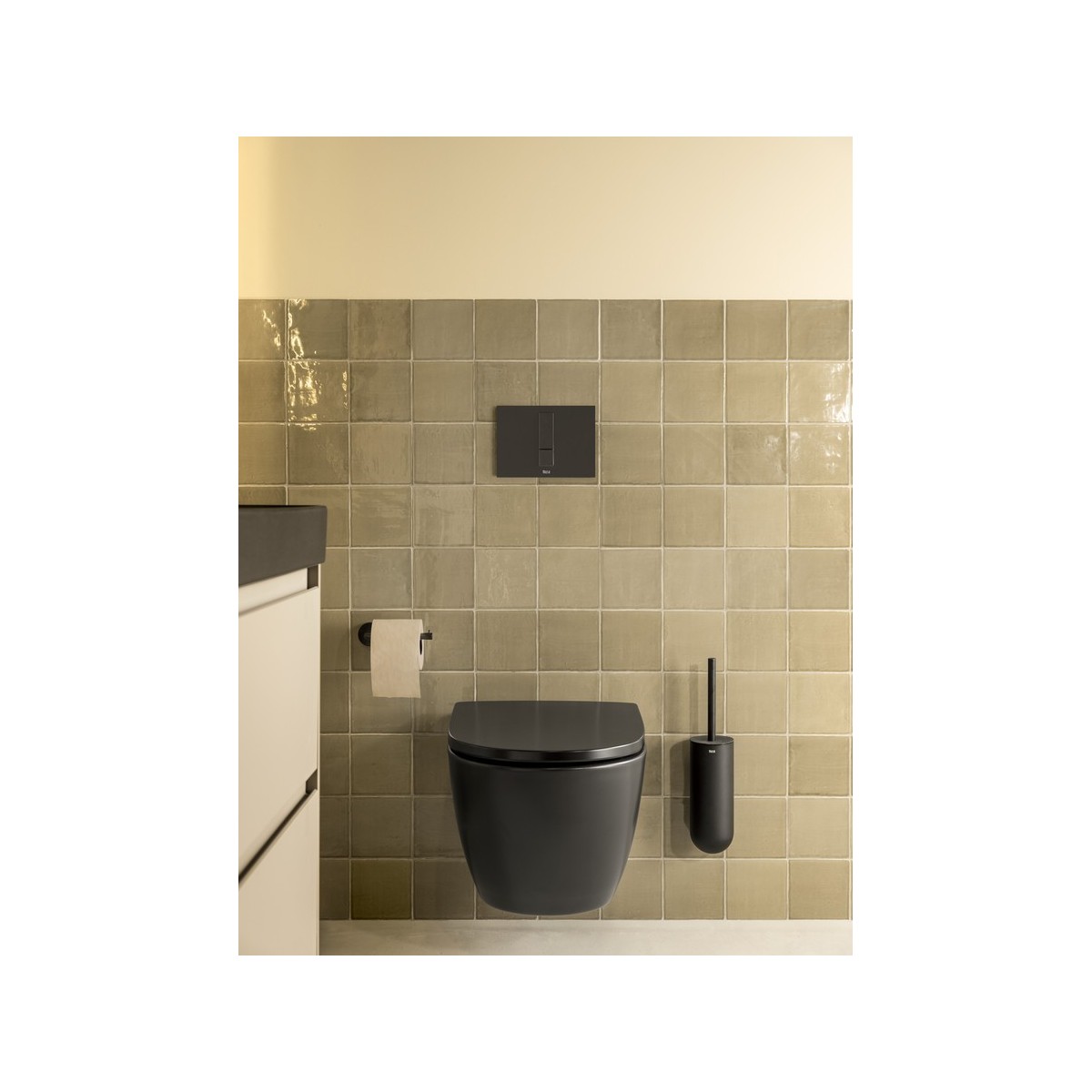 Ona cuvette susp sans bride fixations cachées 530 mm noir mat - ROCA A346687080 