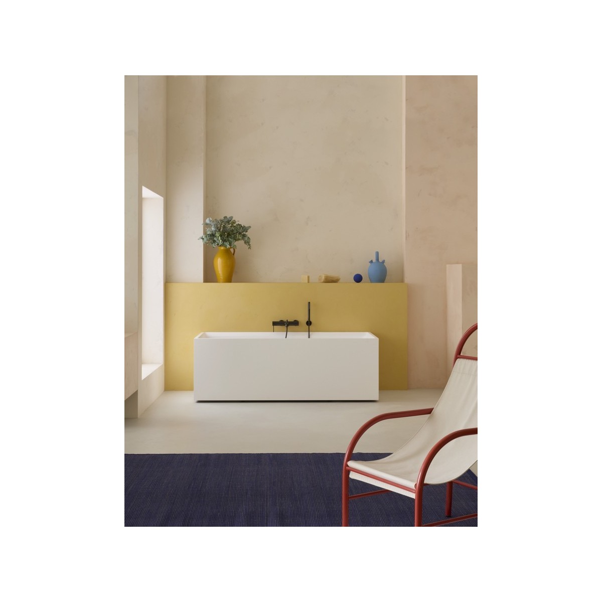 Nu mitigeur bd mural avec inverseur automatique et poignée fine titanium black - ROCA A5A023FCN0 