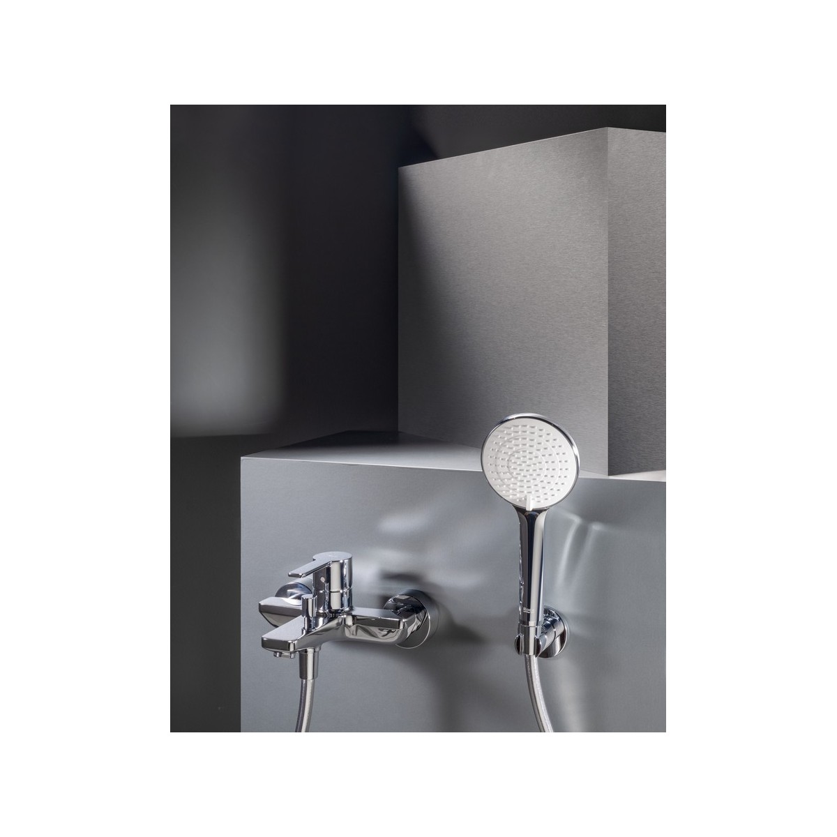 Targa bain-douche mural avec inverseur auto sans flexible ni douchette chromé - ROCA A5A025FC00 